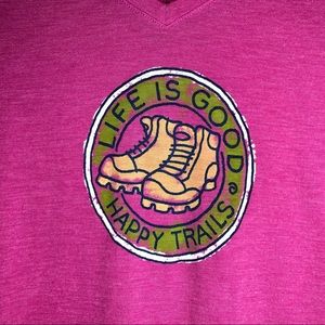 LIFE IS GOOD shortsleeved pink women’s tee S